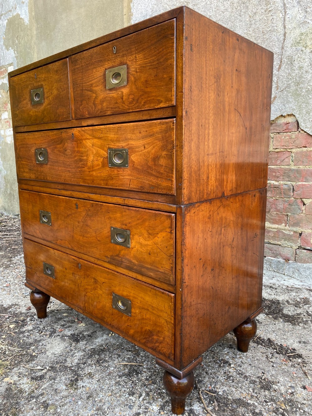 Antique Campaign Chest of Drawers  View IV