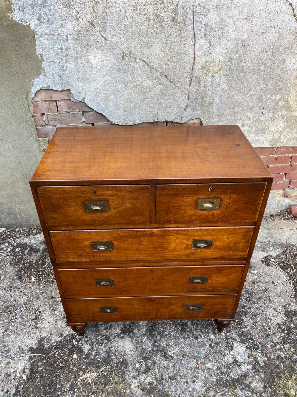 Antique Campaign Chest of Drawers  View V