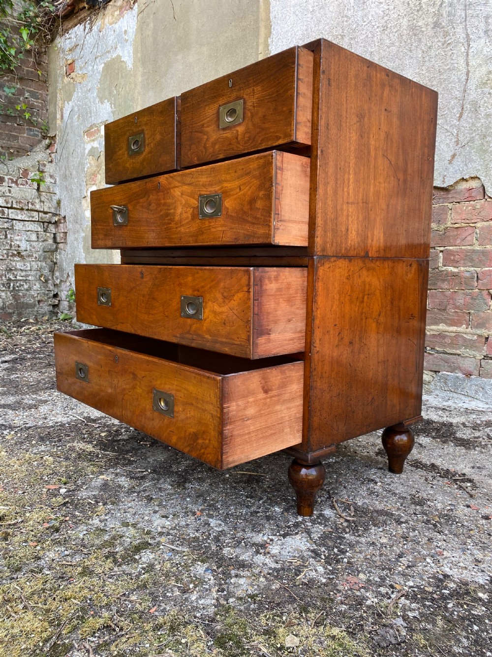 Antique Campaign Chest of Drawers  View XII