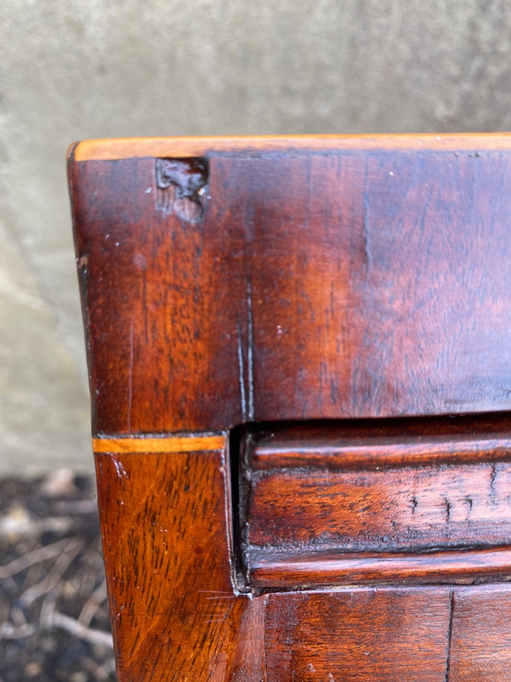 Antique Mahogany Bachelor’s Chest of Drawers  View XVI