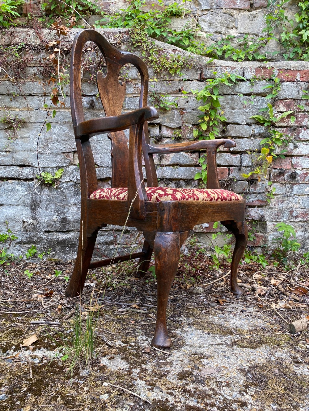 Queen Anne Oak Armchair 