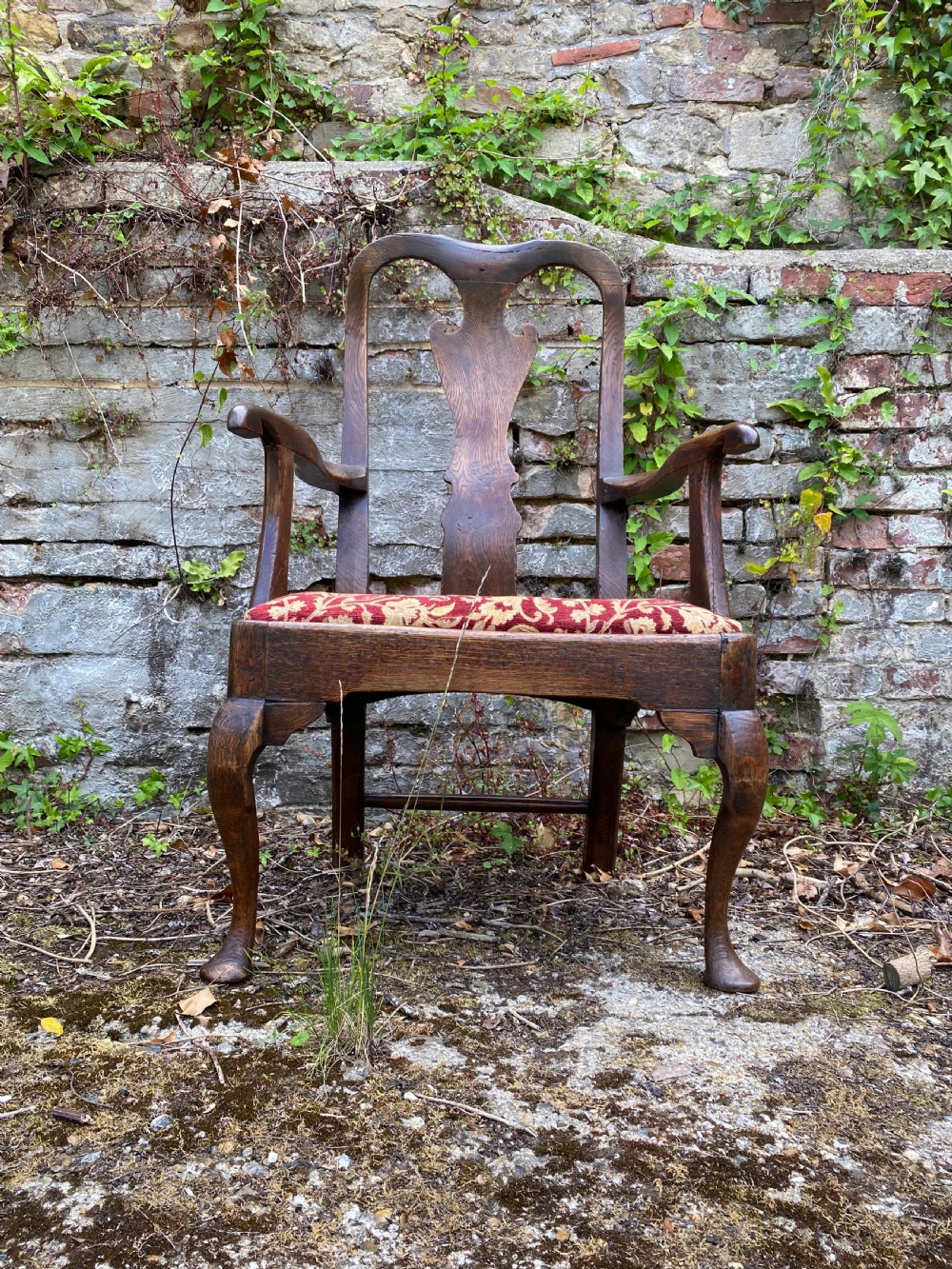 Queen Anne Oak Armchair  View II