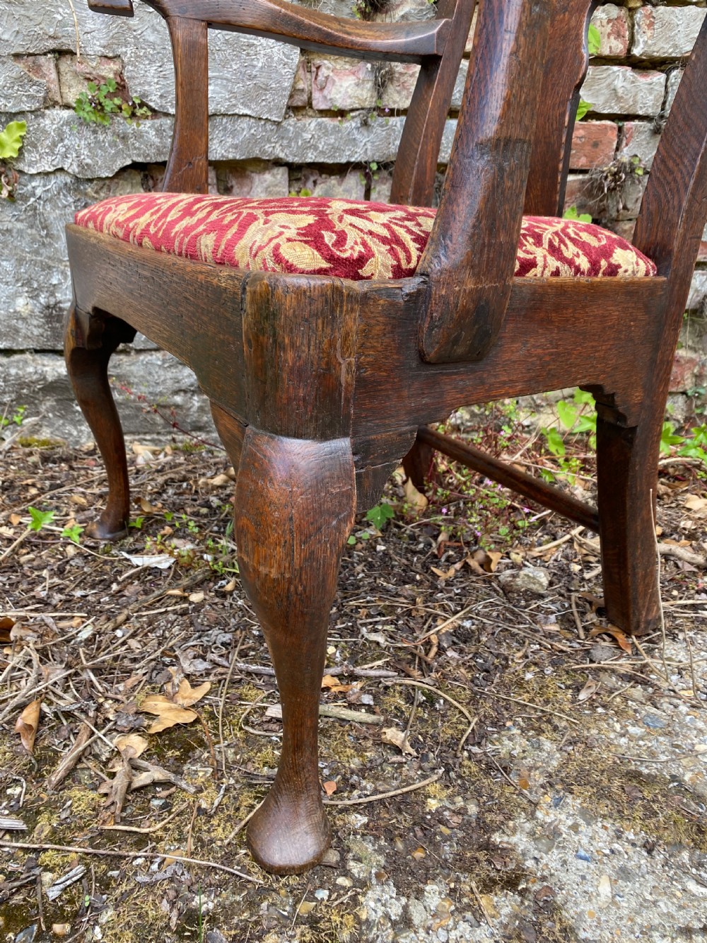 Queen Anne Oak Armchair  View XII