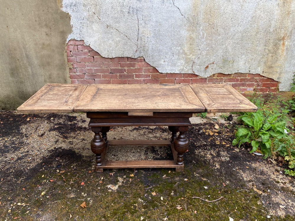 Antique Oak Draw Leaf Table View III