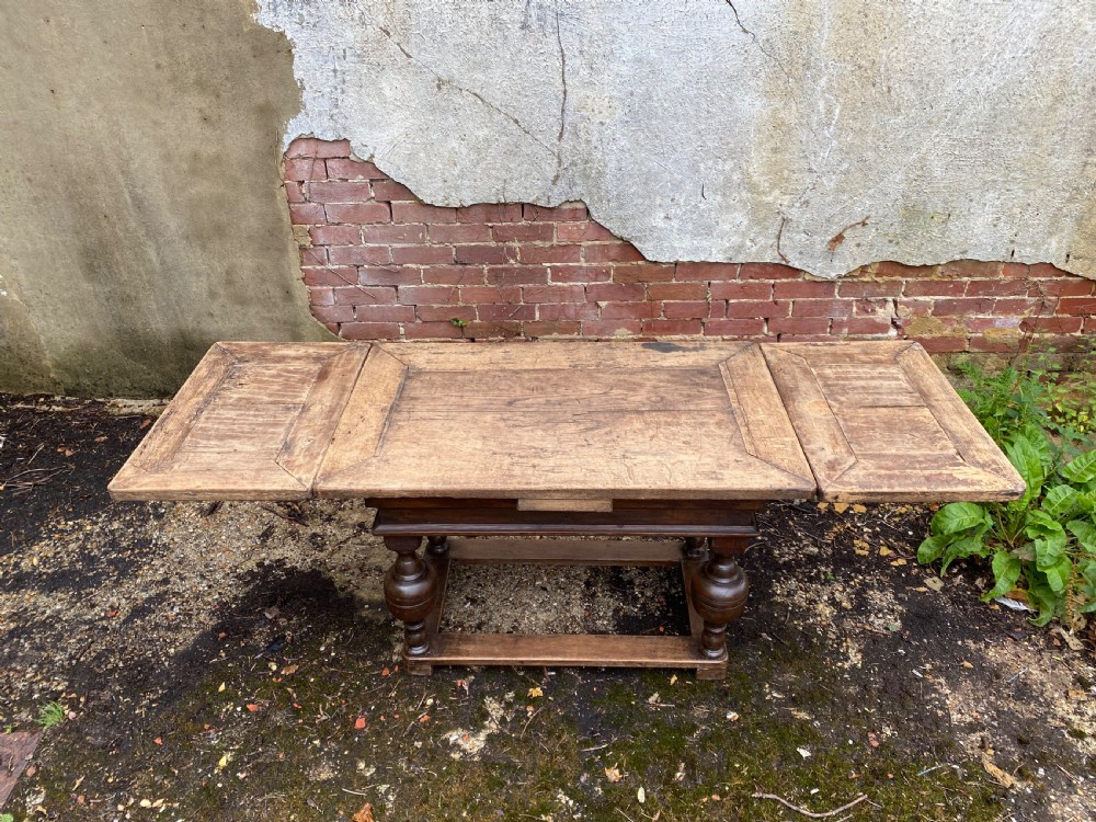 Antique Oak Draw Leaf Table View VIII