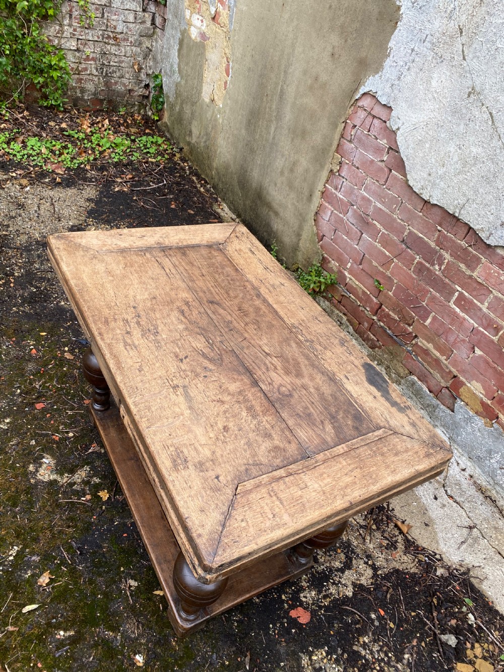 Antique Oak Draw Leaf Table View XIII