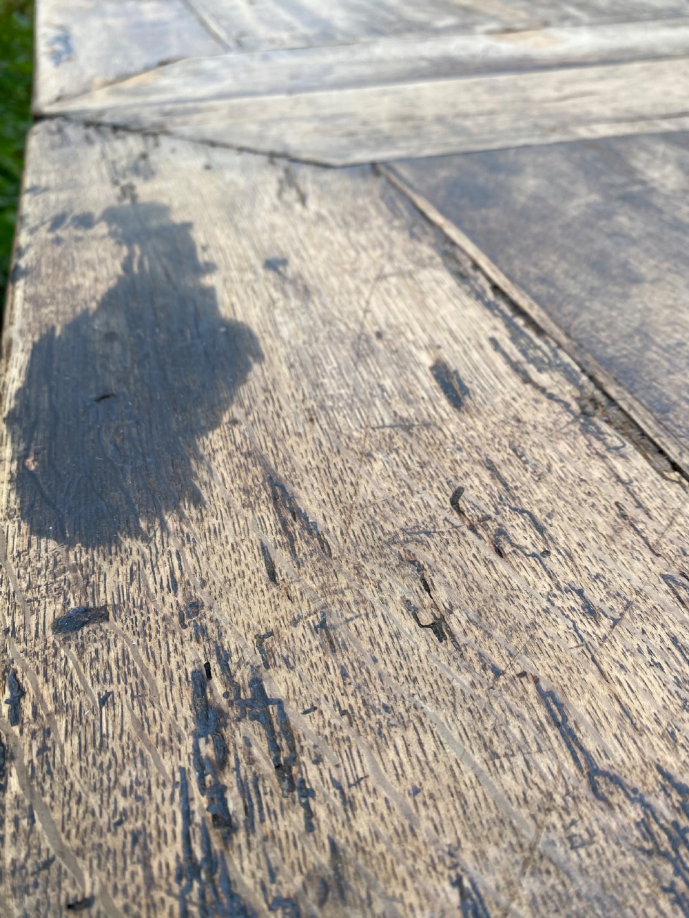 Antique Oak Draw Leaf Table View XV