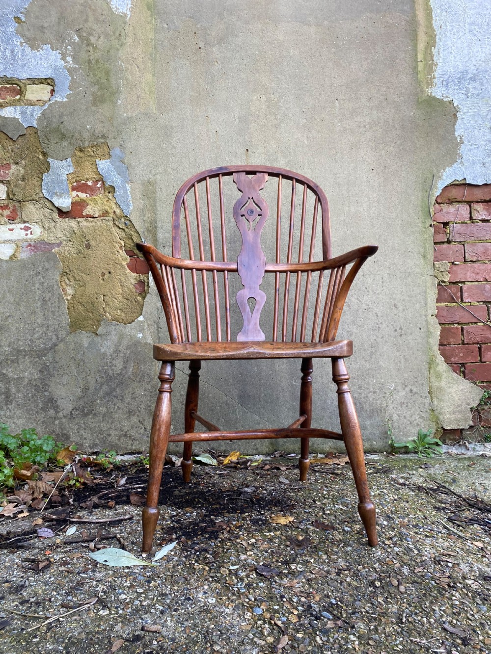 Antique Yew Wood Windsor Chair