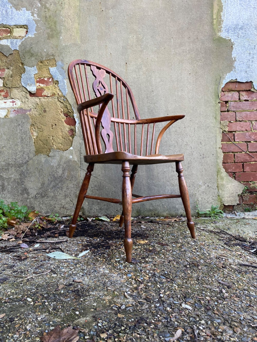 Antique Yew Wood Windsor Chair View II