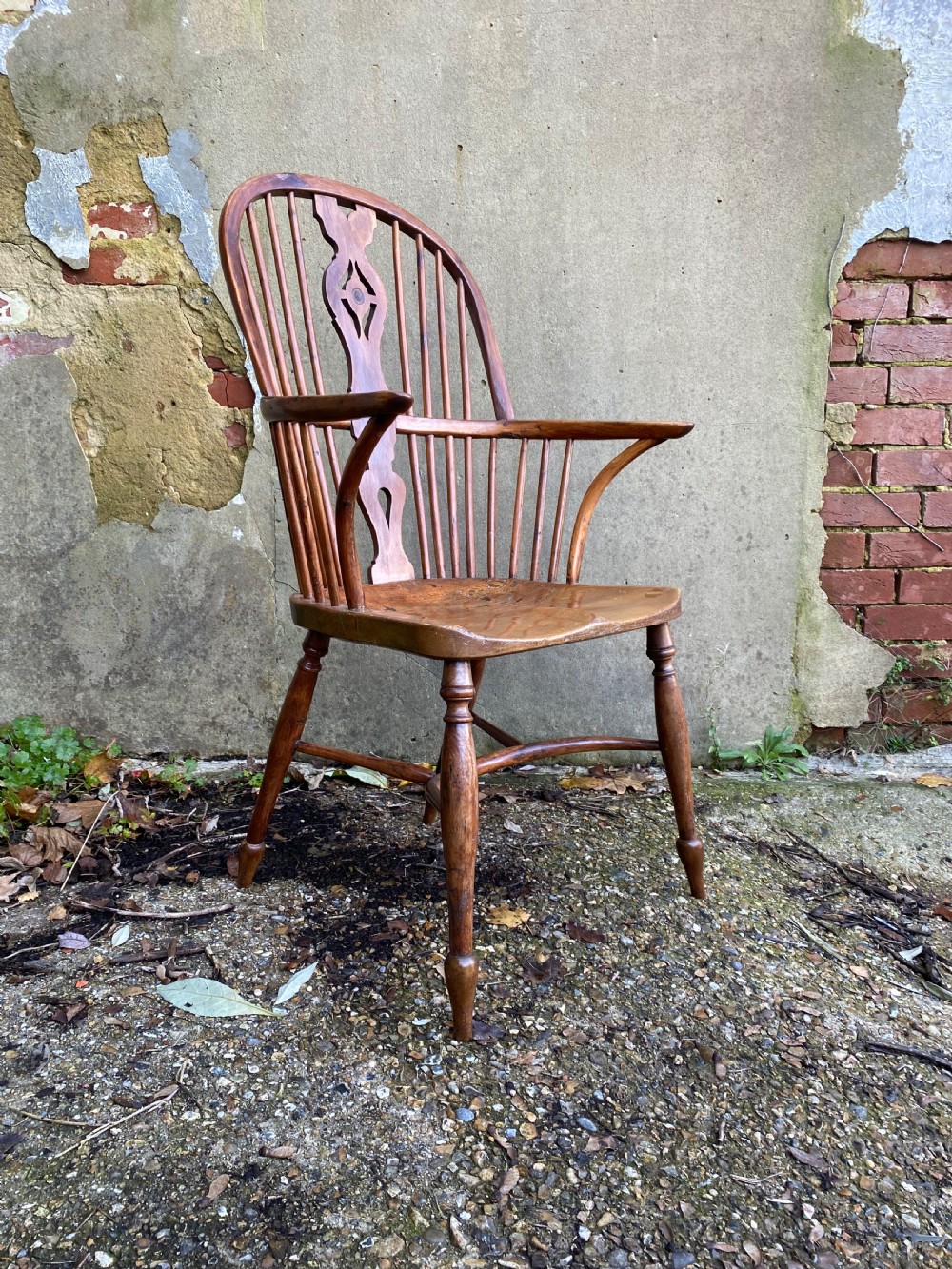 Antique Yew Wood Windsor Chair View III