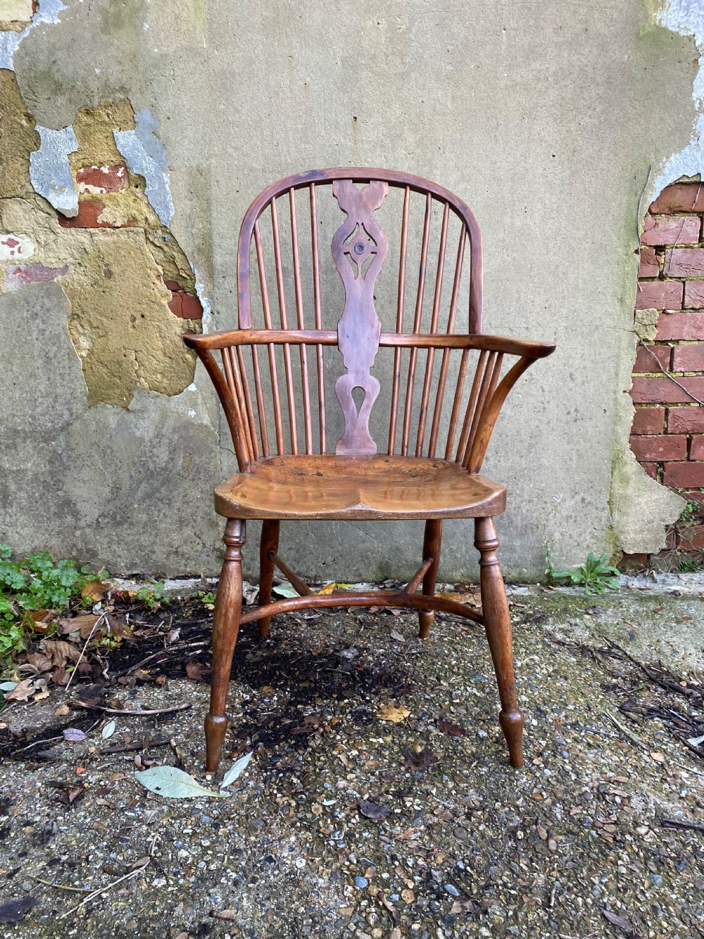 Antique Yew Wood Windsor Chair View V