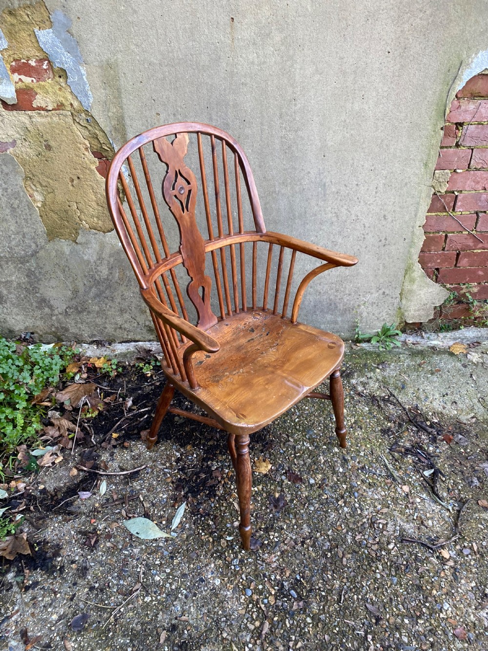 Antique Yew Wood Windsor Chair View VI