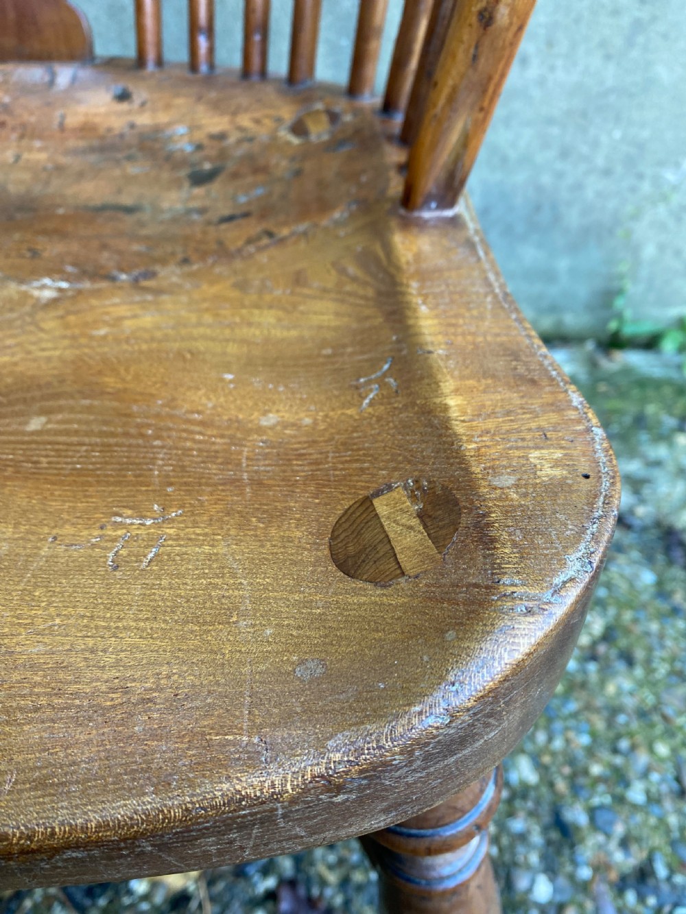 Antique Yew Wood Windsor Chair View XIII