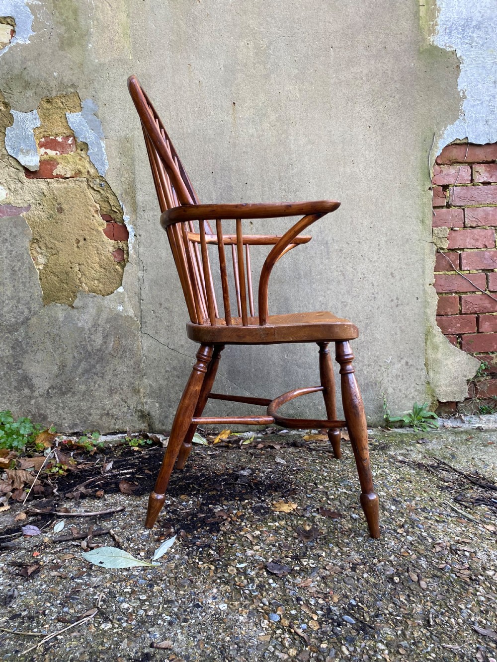 Antique Yew Wood Windsor Chair View XVII