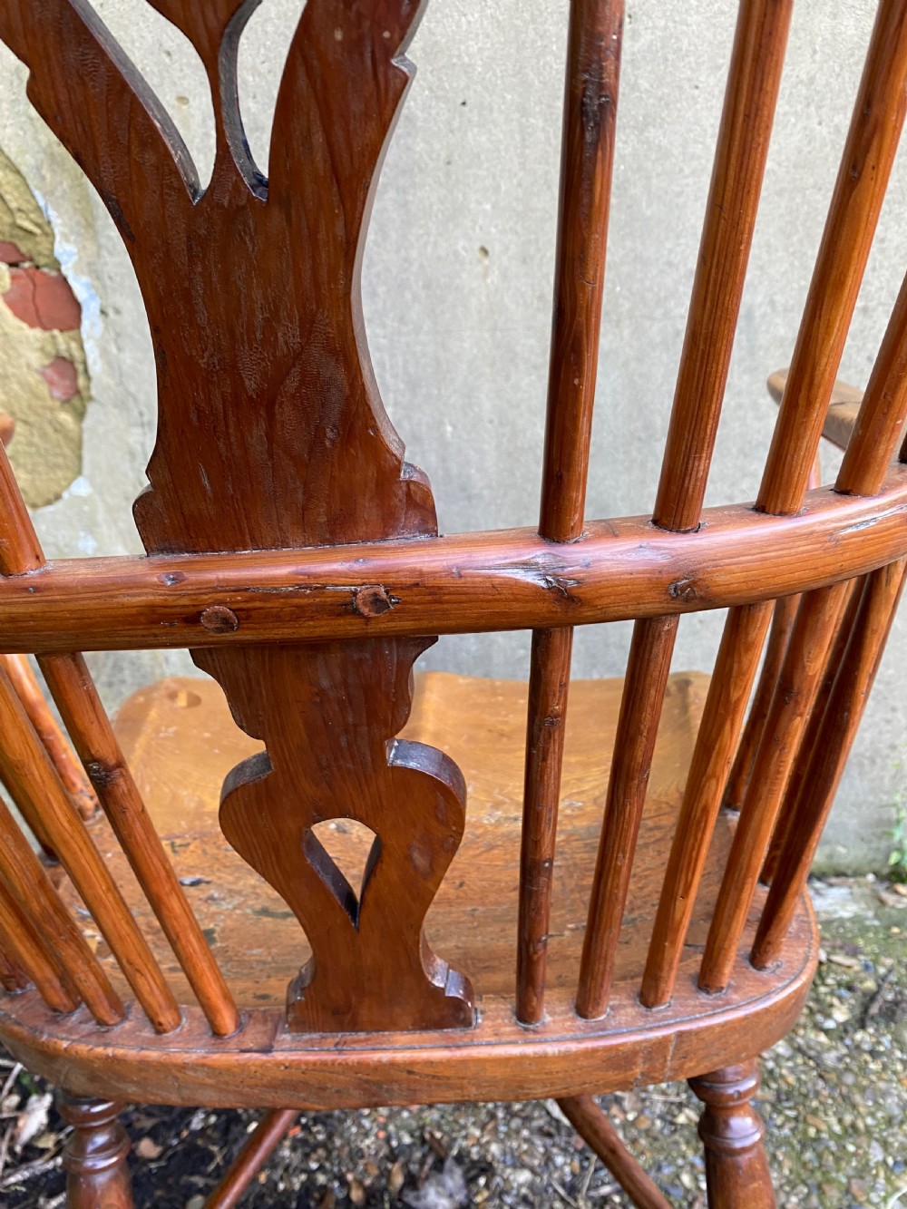 Antique Yew Wood Windsor Chair View XX