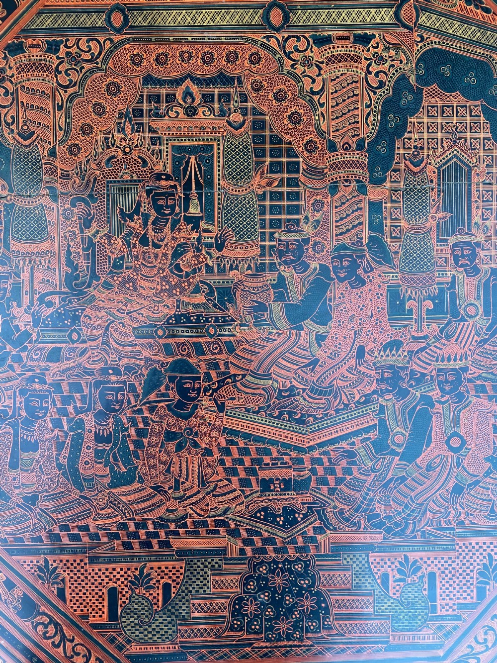 Antique Burmese Tea Table View VII