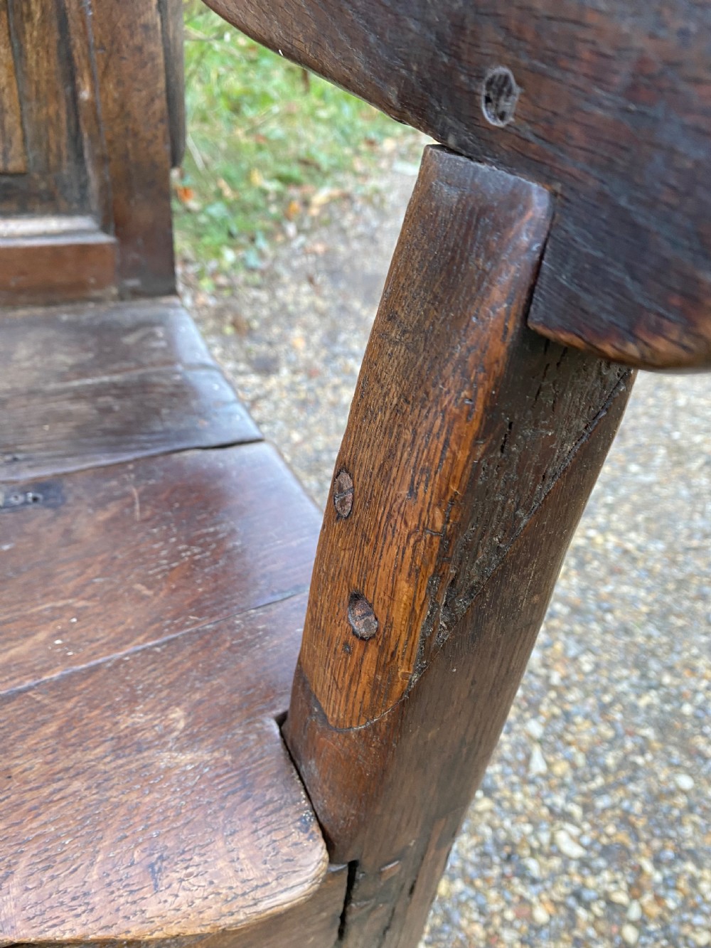 Early Oak Settle View XX