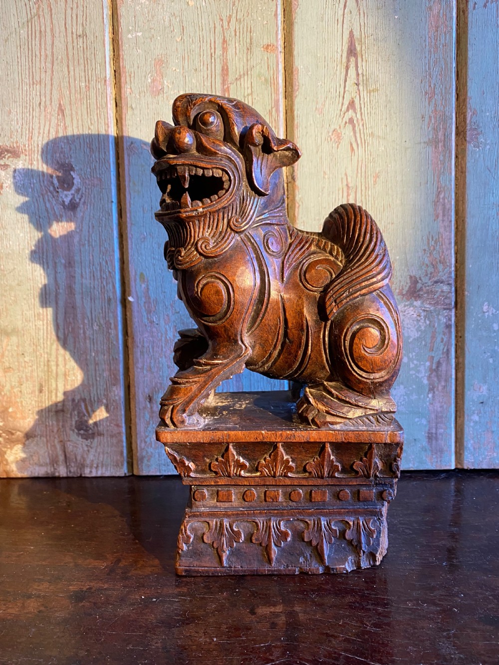 Antique Wooden Dog of Fo