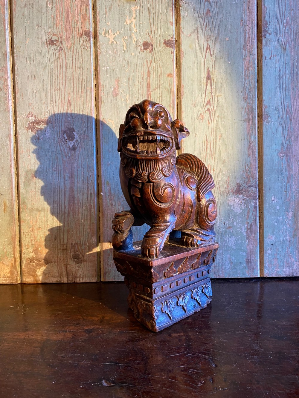 Antique Wooden Dog of Fo View II