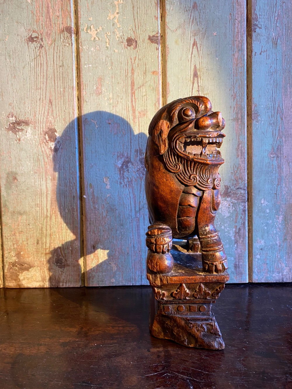 Antique Wooden Dog of Fo View IV