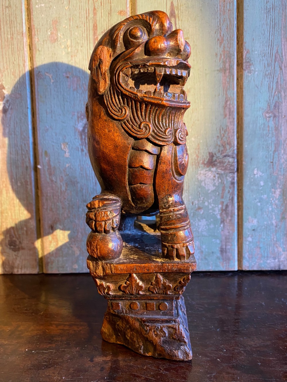 Antique Wooden Dog of Fo View VI