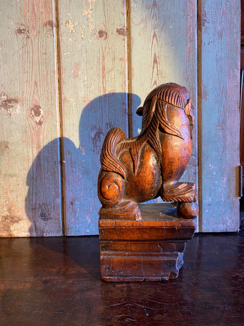 Antique Wooden Dog of Fo View VII