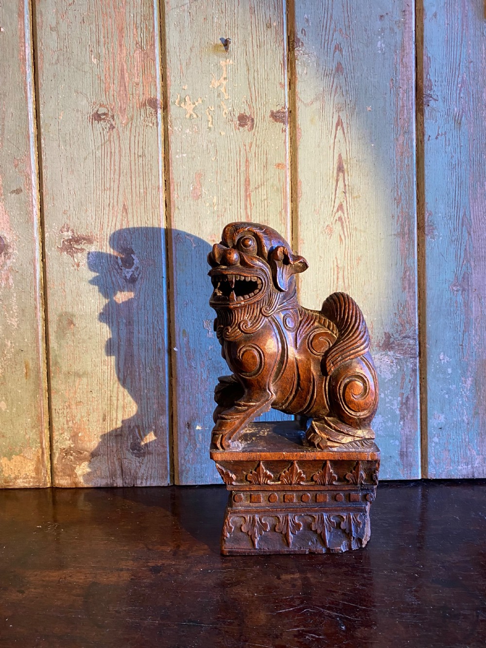 Antique Wooden Dog of Fo View XIV