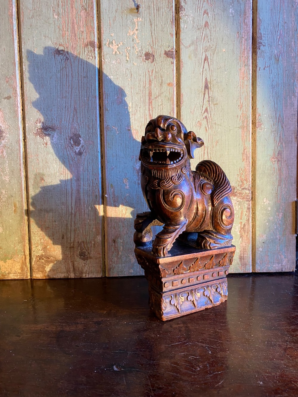 Antique Wooden Dog of Fo View XV