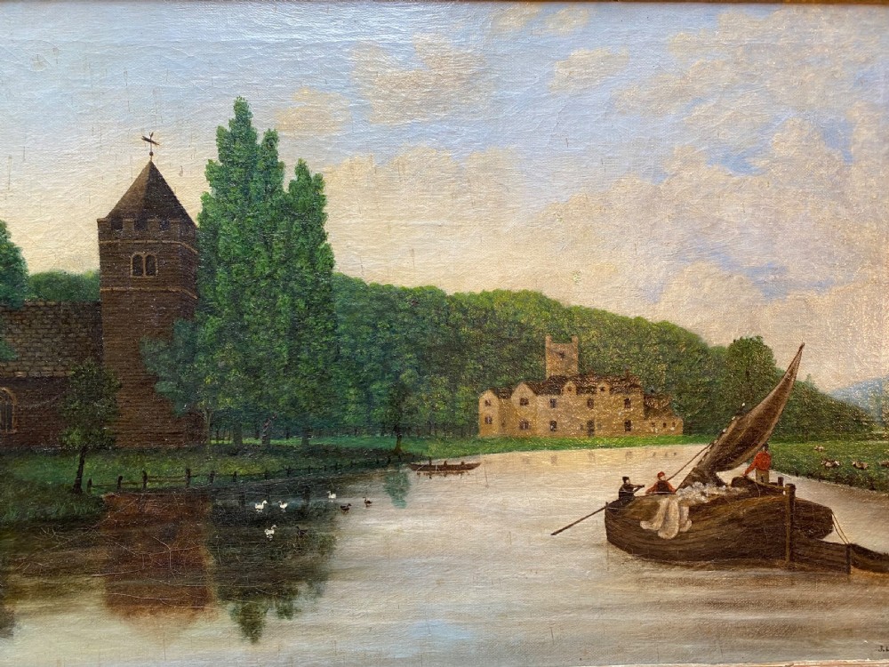 An Antique Naive Landscape Painting  View IV