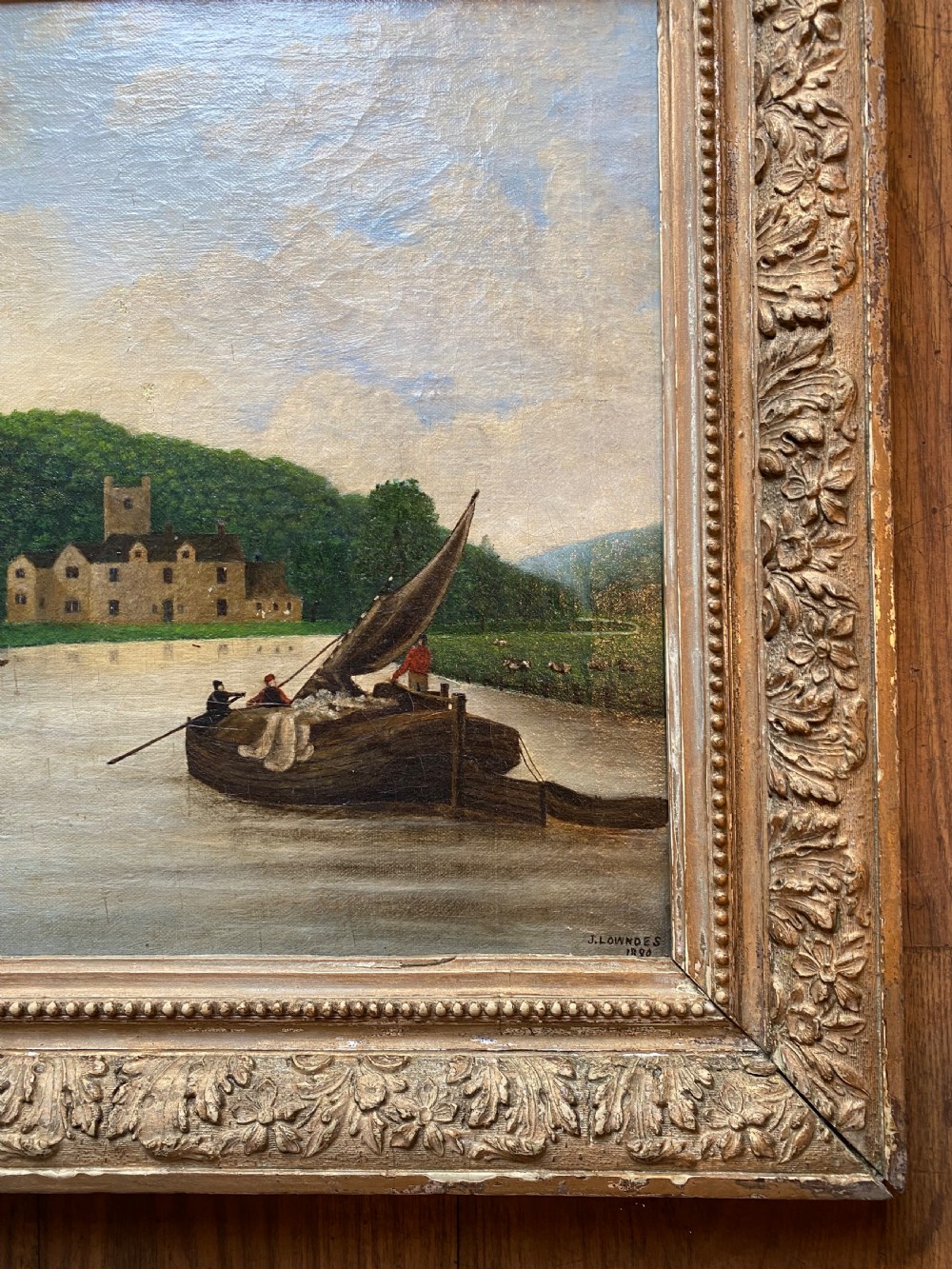 An Antique Naive Landscape Painting  View IX