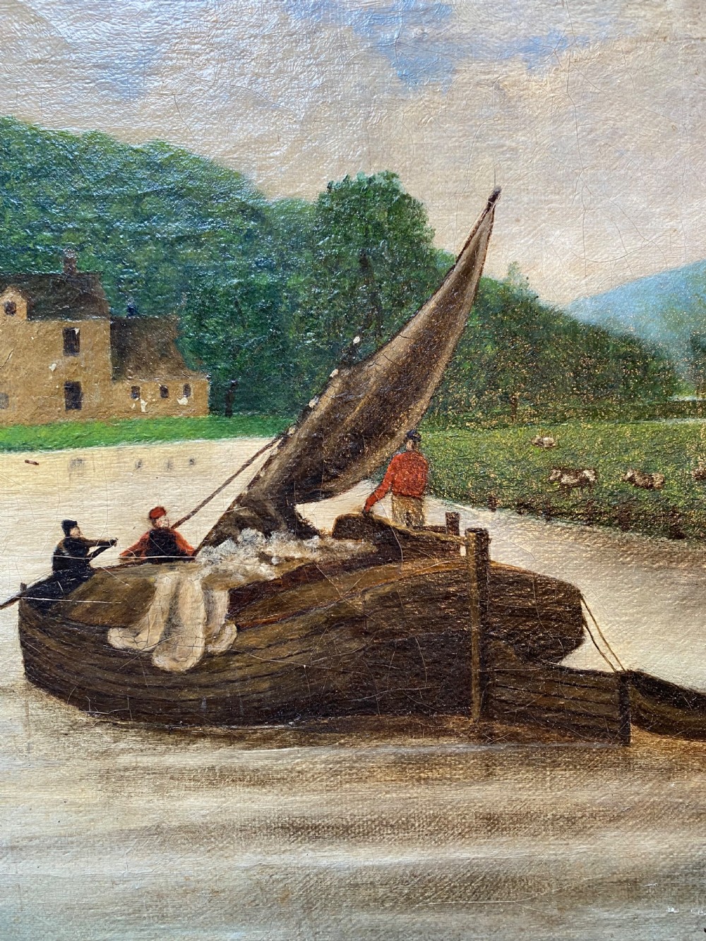 An Antique Naive Landscape Painting  View X