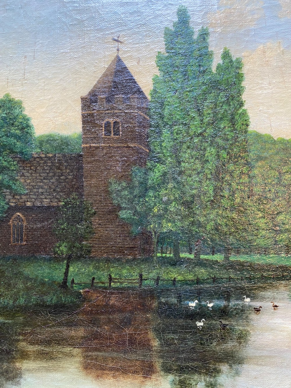 An Antique Naive Landscape Painting  View XI