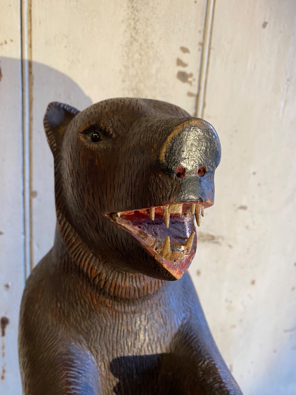 Antique Carved Wood Bear ‘Black Forest’ View III