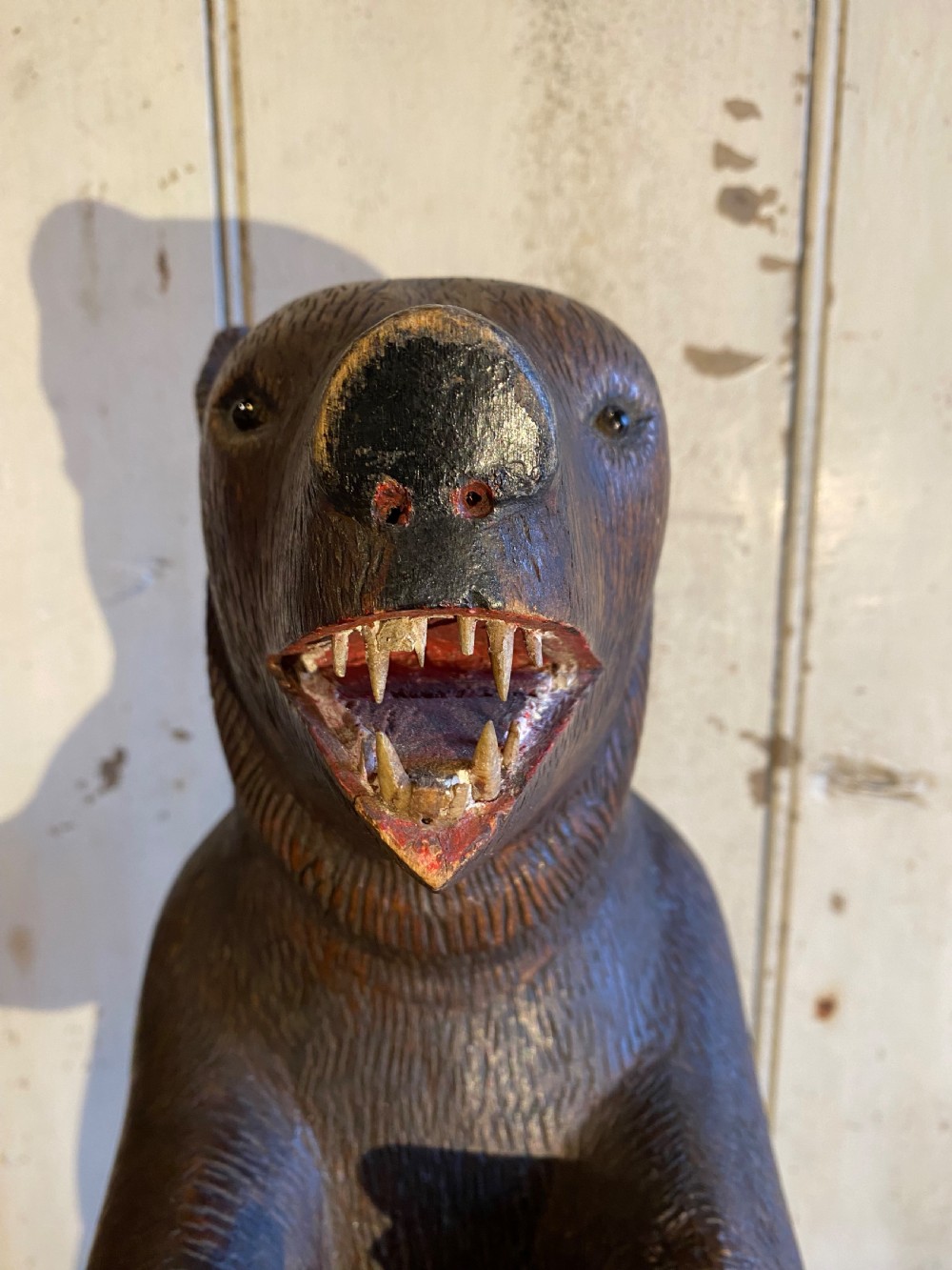 Antique Carved Wood Bear ‘Black Forest’ View X