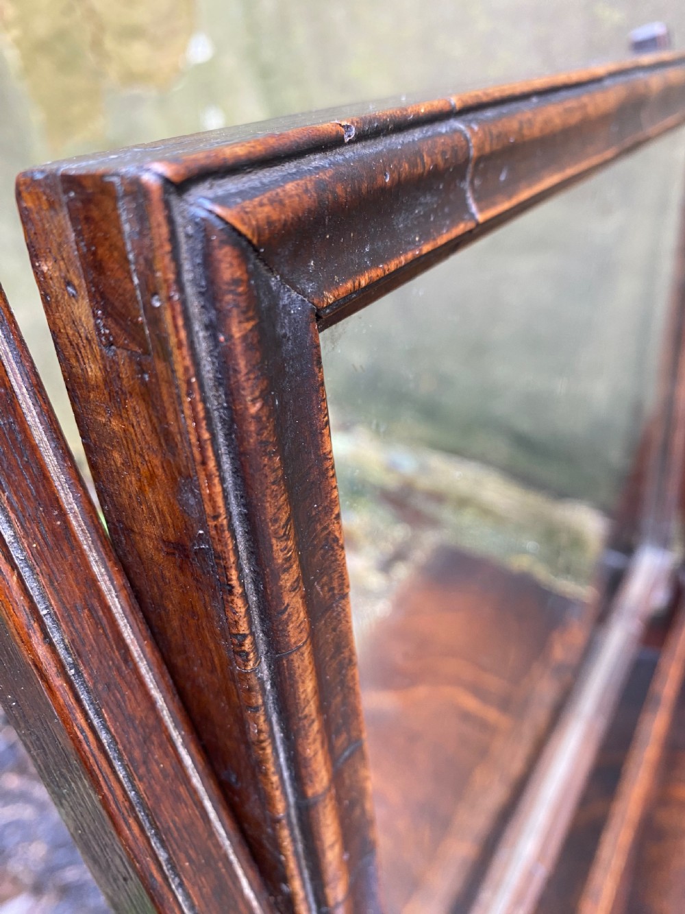 Antique 18th Century Oak Vanity Mirror  View XIII