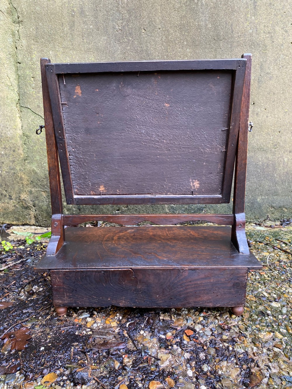 Antique 18th Century Oak Vanity Mirror  View XVI