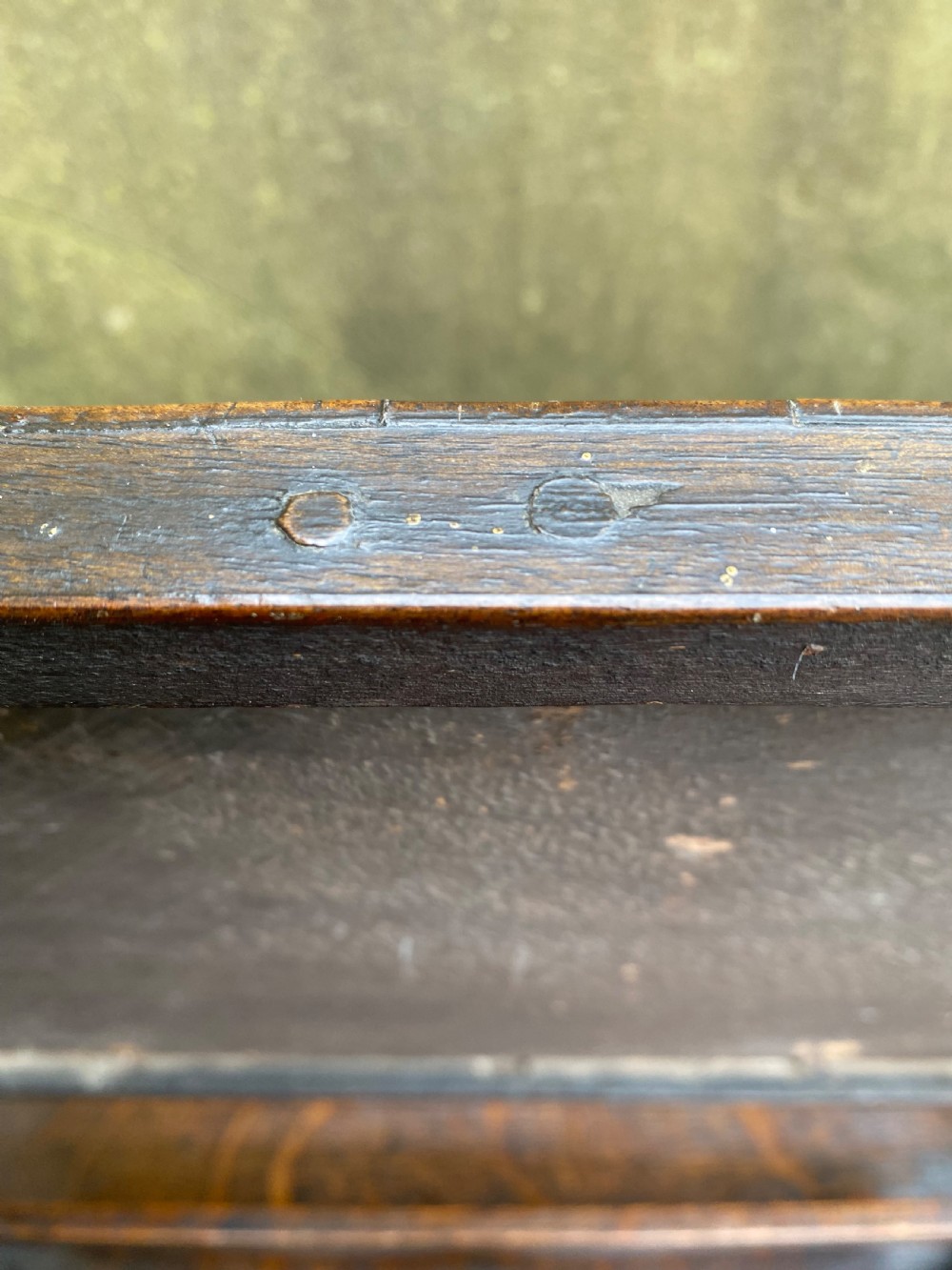 Antique 18th Century Oak Vanity Mirror  View XIX