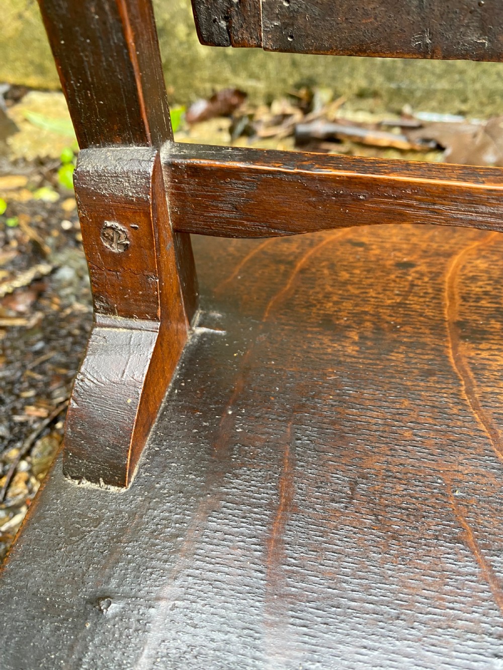 Antique 18th Century Oak Vanity Mirror  View XXII