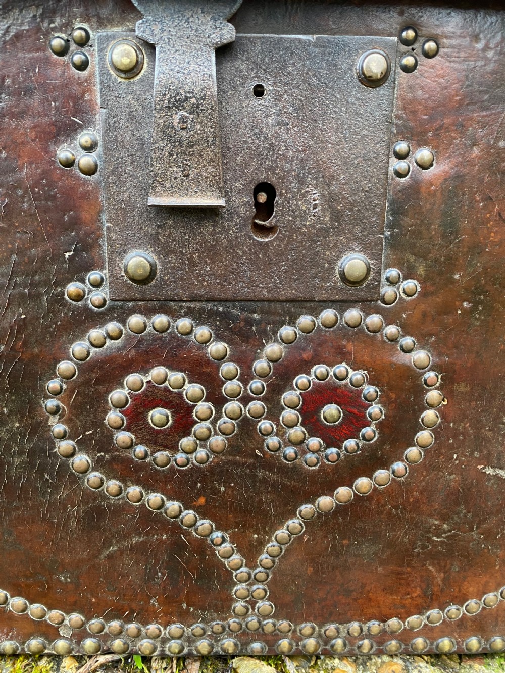 Antique Leather Bound Chest View VIII