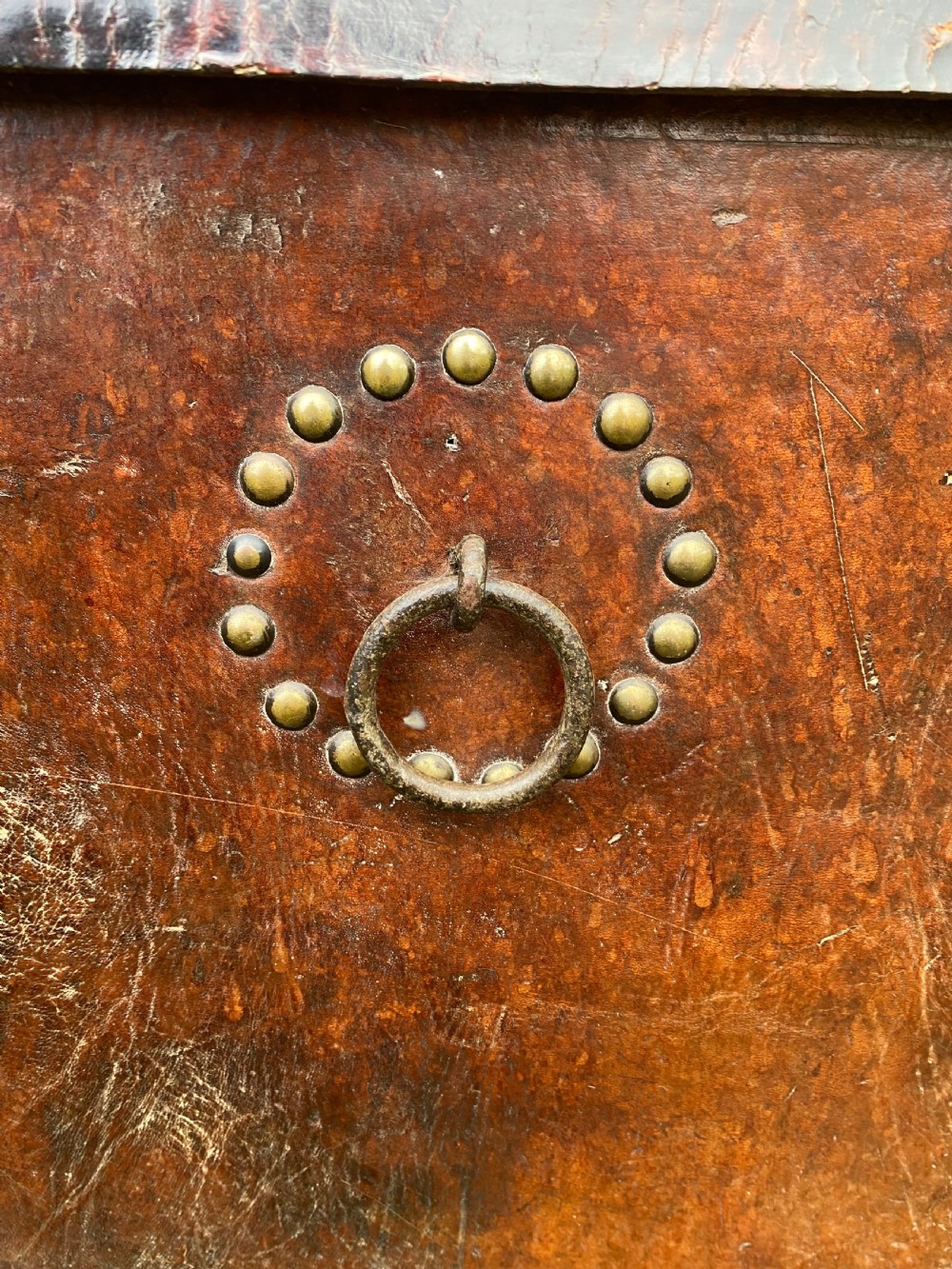 Antique Leather Bound Chest View XIX