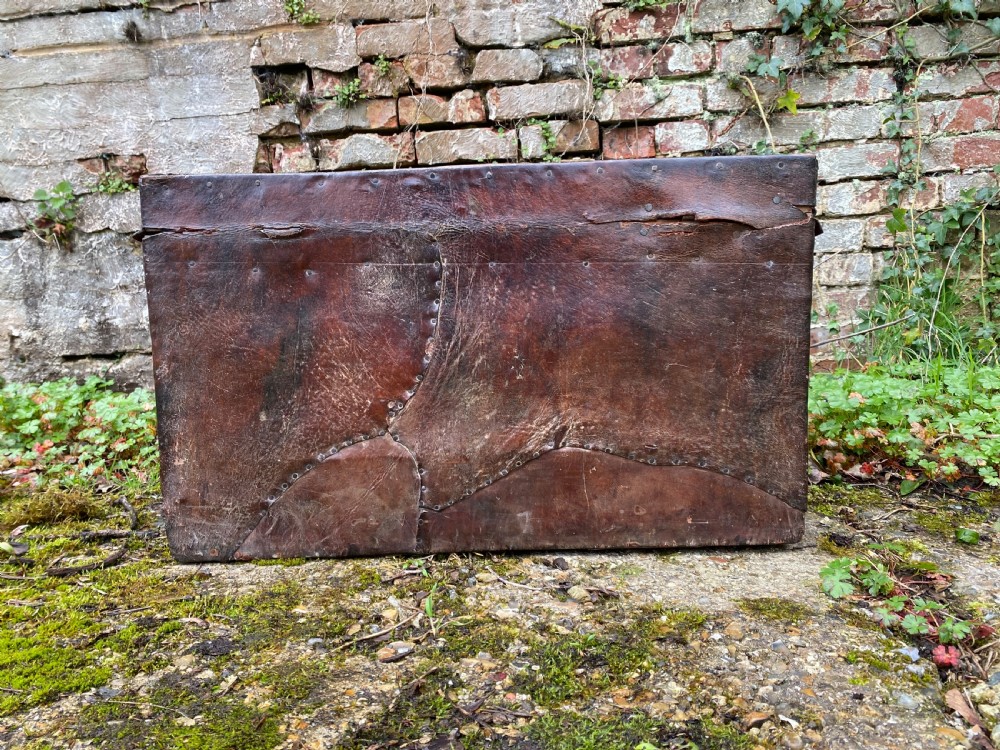 Antique Leather Bound Chest View XX