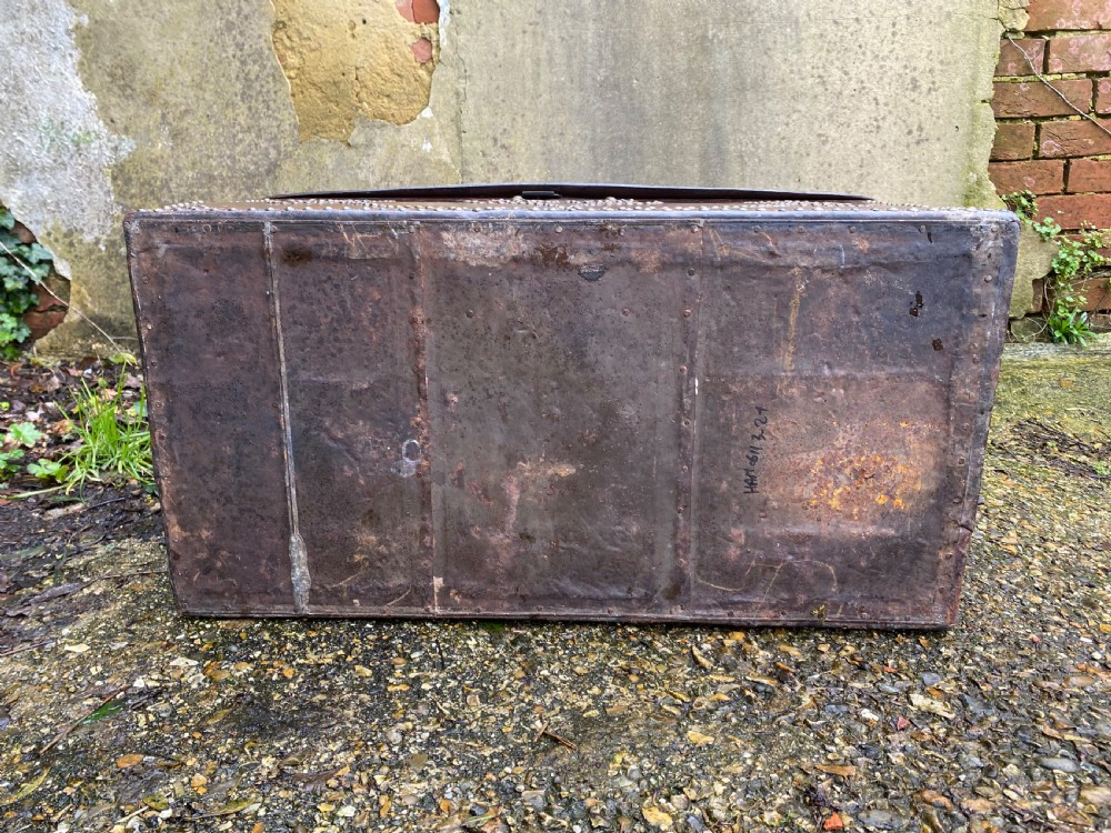 Antique Leather Bound Chest View XXIII