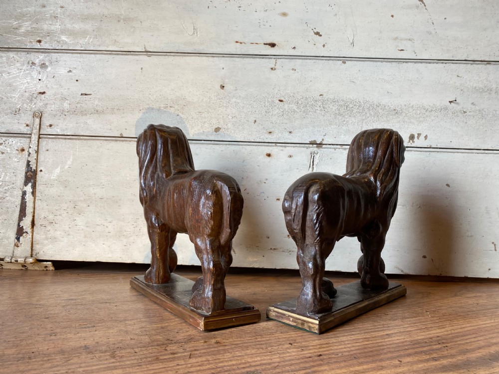 A Pair of Carved Oak Lions View IV
