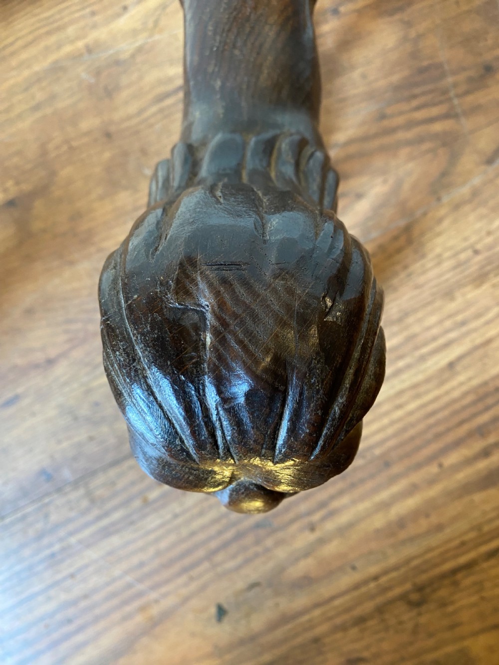 A Pair of Carved Oak Lions View XIV
