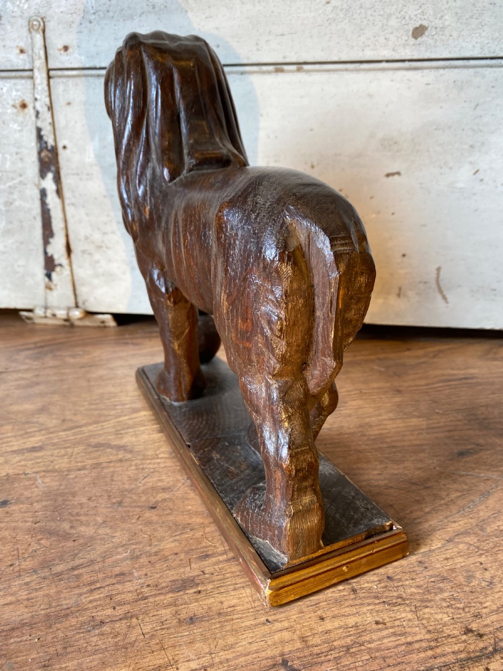 A Pair of Carved Oak Lions View XVI
