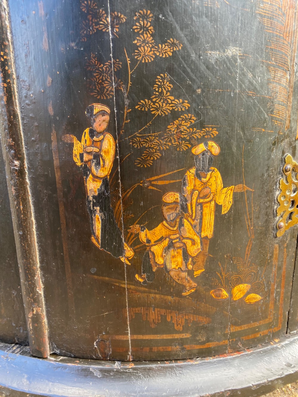 Georgian Chinoiserie Corner Cupboard  View V