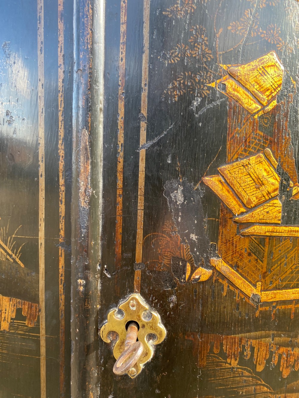 Georgian Chinoiserie Corner Cupboard  View IX