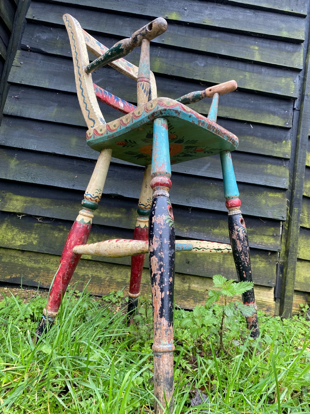An Antique ‘bargework’ child’s Chair View X