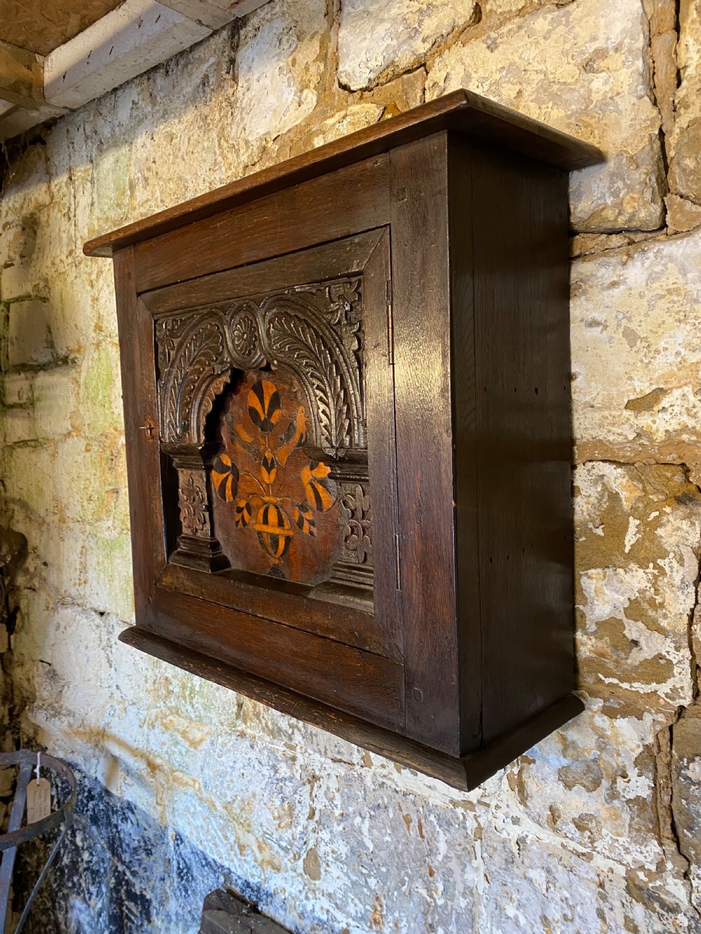 Early Oak Wall Cupboard  View III