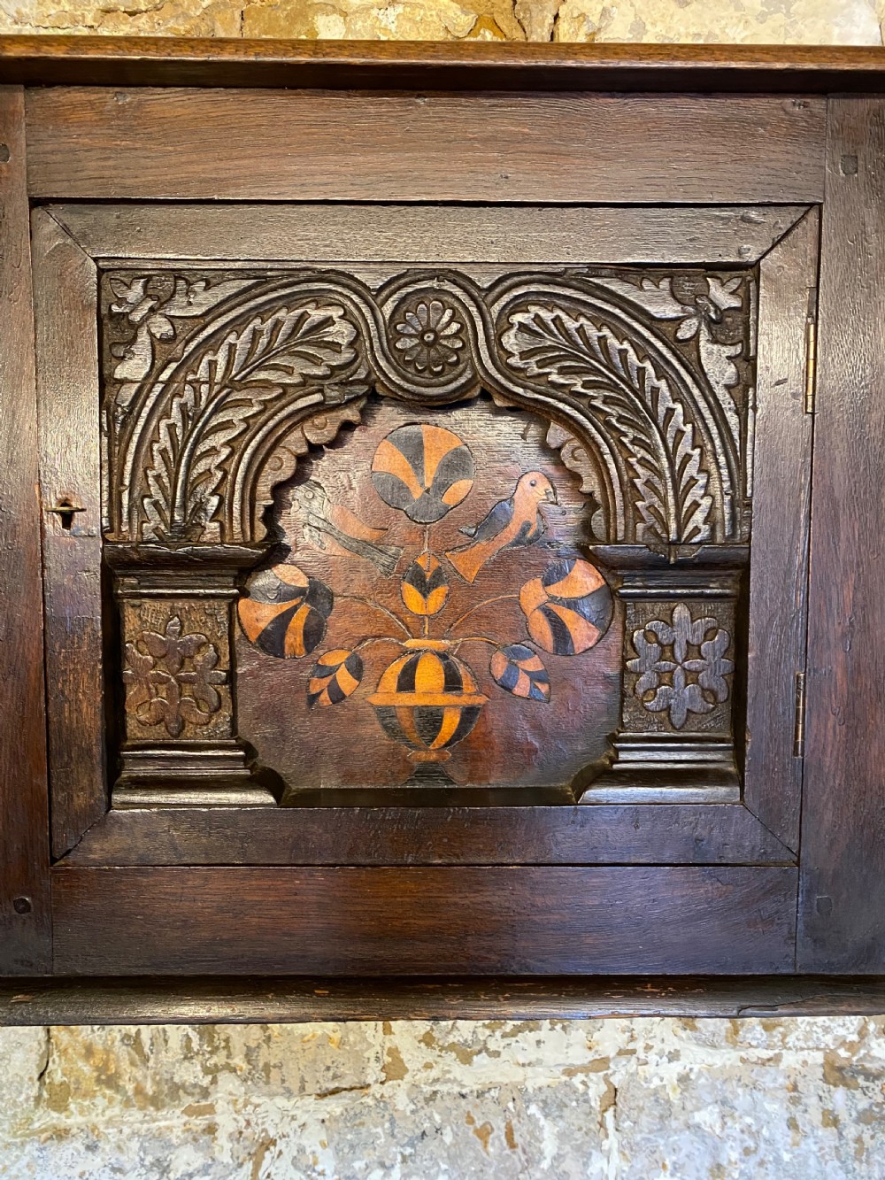 Early Oak Wall Cupboard  View IV